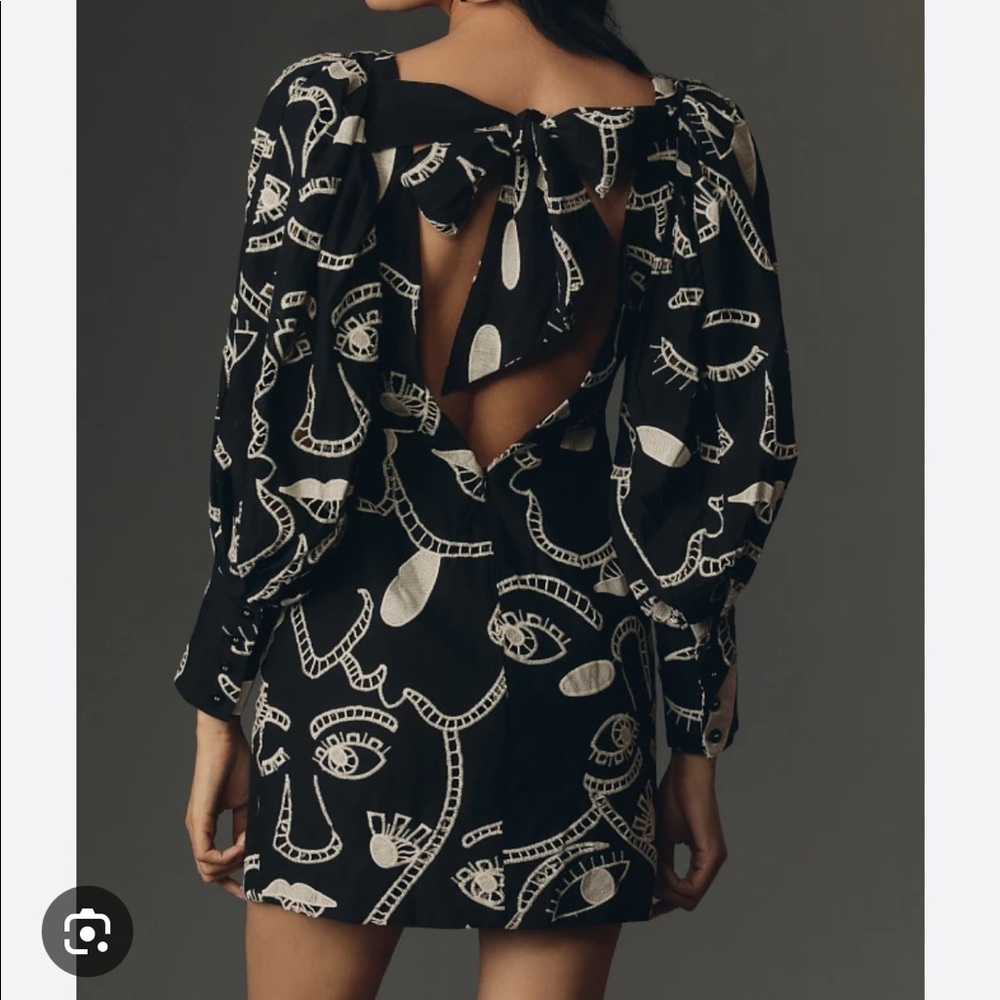 Farm Rio Richelieu Faces Mini Dress - Picture 7 of 9